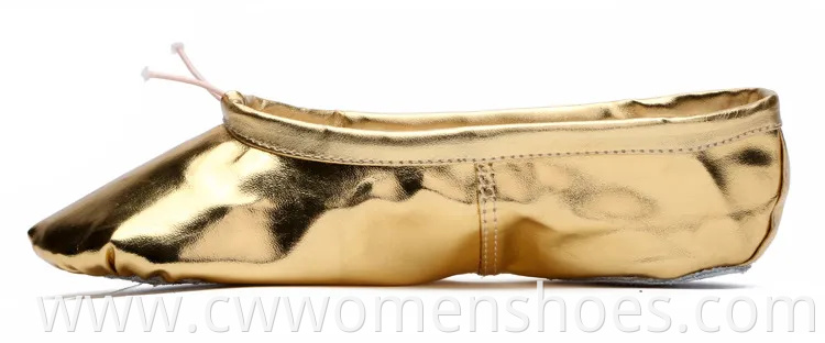 Ballet Dance Shoes Split-Sole Slipper Flats Ballet Dance PU Leather Shoes